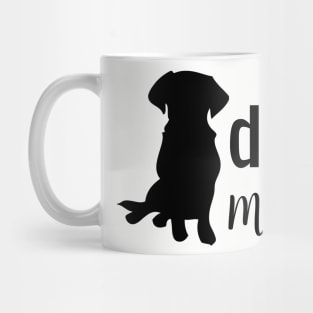 Dog Mom Silhouette Black Mug